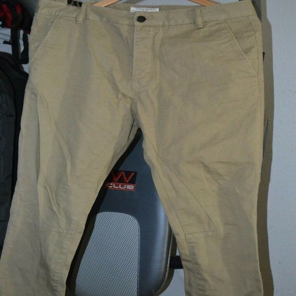 Mens All Saints Edge Chino premium skinny slim chino pants 32 tan/brown - Picture 2 of 10